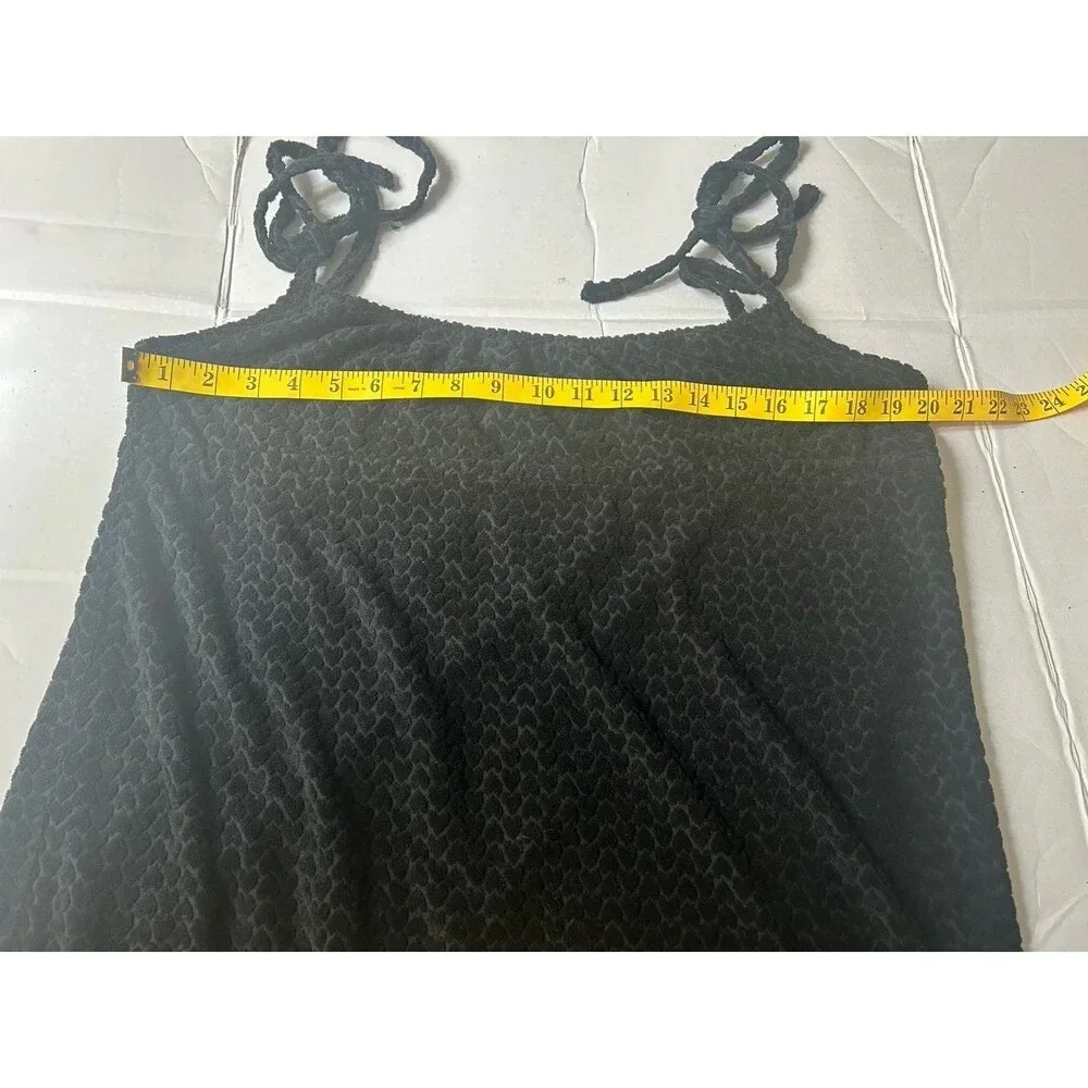Juicy Couture Dress Womens L Swim Cover Up Black Adjustable Strap